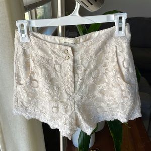 Lace detail shorts